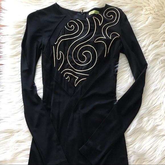 Versace Jeans Collection Dresses & Skirts - ✨ Auth. VERSACE Gold Detail Bodycon Dress